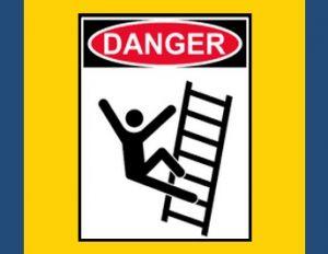 illustration of person falling off ladder