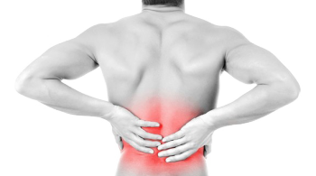 a man with back pain